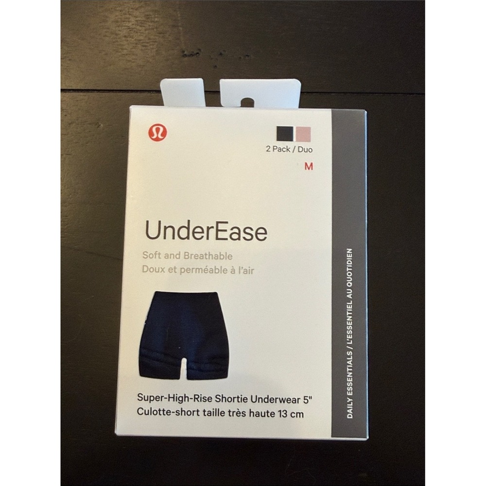 Lululemon UnderEase Super-High-Rise Shortie Underwear 5" 2-Pack Medium NWT